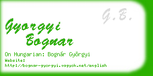 gyorgyi bognar business card
