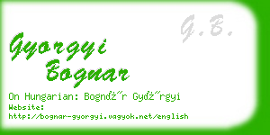 gyorgyi bognar business card